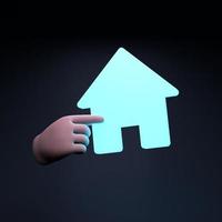 House icon. 3d render illustration. photo