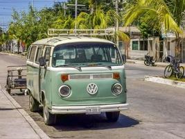 Playa del Carmen Quintana Roo Mexico 2022 Typical street road and cityscape of Playa del Carmen Mexico. photo