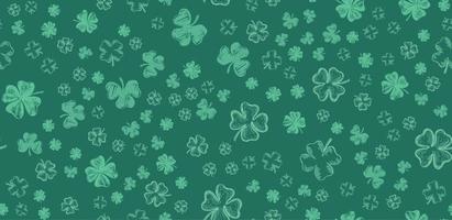 Clover set. Patrick's day. Hand drawn illustration. vector