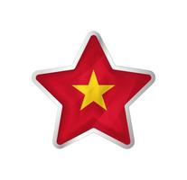 Vietnam flag in star. Button star and flag template. Easy editing and vector in groups. National flag vector illustration on white background.