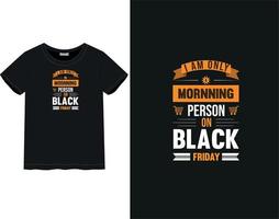 camiseta de viernes negro vector