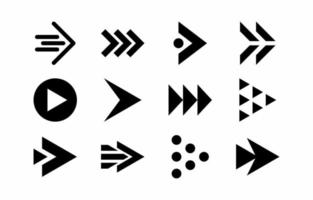 Arrow Flat Shape Icon Element Collection vector