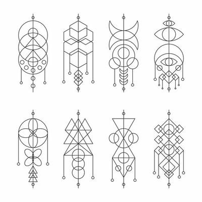 Geometric Tattoo Vector Art, Icons, and Graphics for Free Download