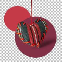 Simply christmas heart decoration isolated photo