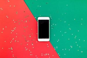 New Year or Christmas smartphone mockup photo