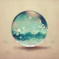 Air bubbles in the water art background photo