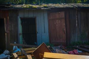 Old broken sheds photo