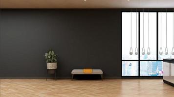 Interior design of modern minimalist lobby - 3D Render photo