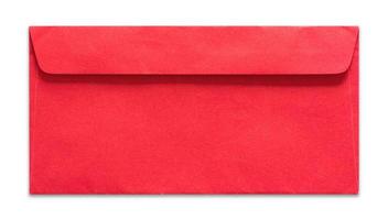 red envelope isolated on white background photo