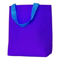 blue shopping bag isolated on white photo