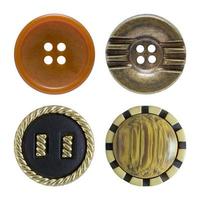 Various sewing buttons isolated on white photo