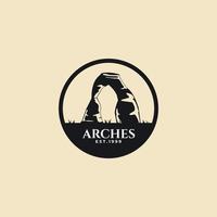 arches national park logo  vector illustration template graphic design