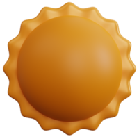 Rendu 3d soleil brillant isolé png