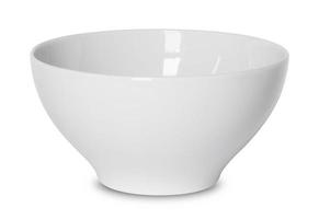 empty white bowl isolated on white photo