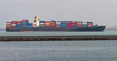 Container Ship in sea photo