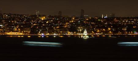 Maidens Tower and Istanbul Cityscape photo