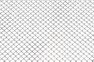 Steel mesh wire fence isolated on white background with clipping path, Steel grating photo