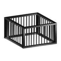 3D Realistic Prison bars isolated on white. Steel cage. photo