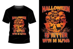 diseño de camiseta de halloween vector