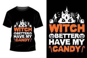 diseño de camiseta de halloween vector