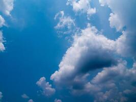 Blue sky with clouds, Sky background image photo