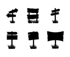 Black Colored Street Wooden with grass Illustrations vector