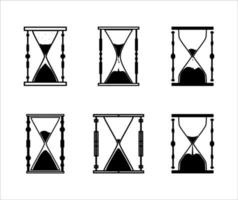 Collection of Hourstime Design in Silhouette vector