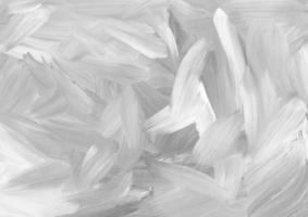 White abstract background painting. Monochrome light minimalistic artwork. Brush strokes on paper photo