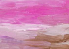 pintura de fondo artístico abstracto, rosa polvoriento, blanco, marrón. pinceladas multicolores al óleo sobre papel. obras de arte contemporáneas. textura pintada a mano foto