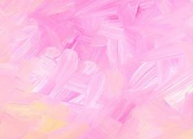 Abstract pastel pink, yellow, white background texture. Soft brush strokes on paper. Colorful light artistic backdrop. photo