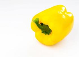 yellow pepper on white photo
