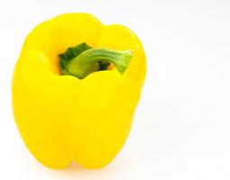 yellow pepper on white photo