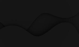 Minimalist clean copy space wavy black background in stacked layers. abstract background. 3d rendering. photo