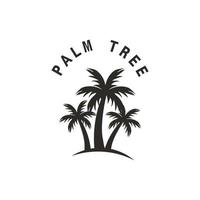 vector illustration of palm tree, coconut tree, sunset, beach, summer, landscape. vector design that is very suitable for logos, websites, apps, elements, banners, pamphlets, etc.