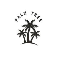 vector illustration of palm tree, coconut tree, sunset, beach, summer, landscape. vector design that is very suitable for logos, websites, apps, elements, banners, pamphlets, etc.