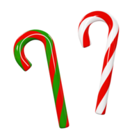 weihnachtszuckerstange isoliert 3d render png