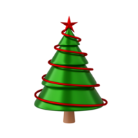 Christmas tree isolated 3d render png