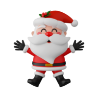 santa claus isolerat 3d framställa png