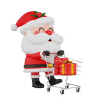 renderização 3d isolada de papai noel png