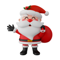 Santa Claus isolated 3d render png