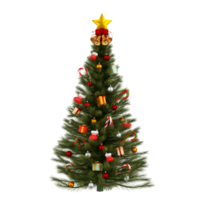 árbol de navidad aislado 3d render png