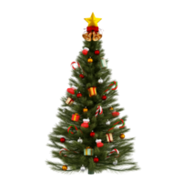 arbre de noël rendu 3d isolé png