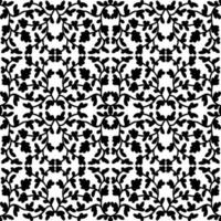 Seamless baroque pattern with floral elements. Black and white. Vector illustration.