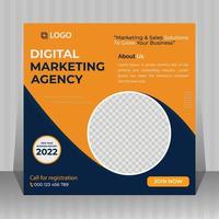 Digital business marketing social media post template vector