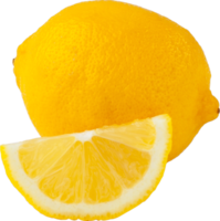 isolated lemon fruit on transparent background. png