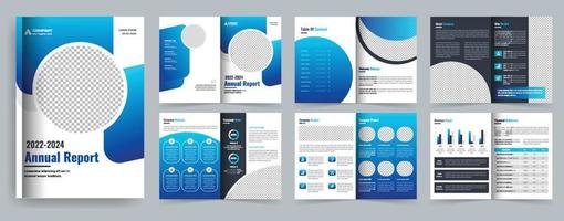 Modern brochure template or company profile and annual report layout vector