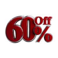 Promotion 60 percent off 3D Render png