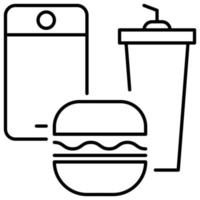 icono de comida rápida, tema de servicio de comida vector