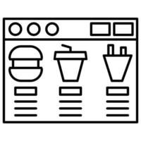 Order menu icon, Food Service Theme vector