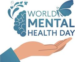 dia mundial de la salud mental vector